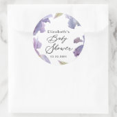 Aquarell Iris Bläserner Frühlingsgarten Runder Aufkleber (Tasche)