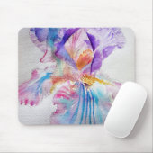 Aquarell Iris Blume Malerei Kunst Mousepad (Mit Mouse)