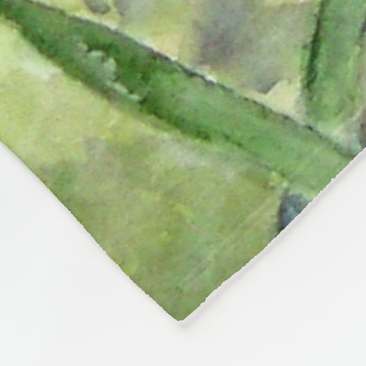 Aquarell-Iris Fleecedecke (Ecke)