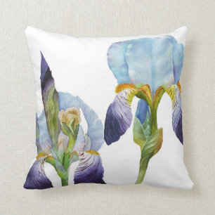 Aquarell-Iris Kissen