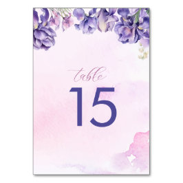 Aquarell Iris Lilac-Blume Tischnummer