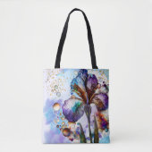 Aquarell Iris Tasche (Vorderseite)