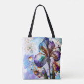 Aquarell Iris Tasche (Rückseite)
