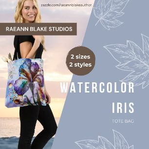 Aquarell Iris Tasche