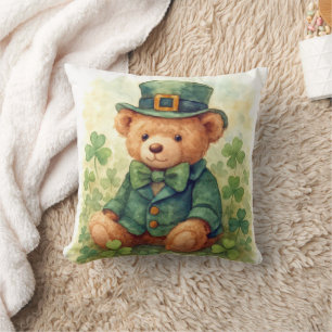 Aquarell Irischer Teddybär Kissen