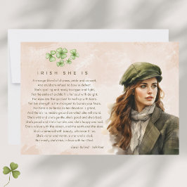 Aquarell Irish She is Poem St. Patrick's Day Feiertagskarte