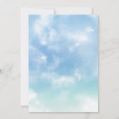 Aquarell ist Junge Blue Boho Kinderzimmer Baby Sho Einladung (Rückseite)