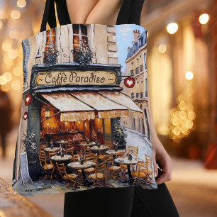Aquarell Italienisches Café Kaffee Liebhaber Tasche