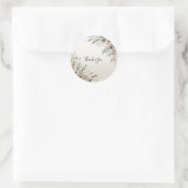 Aquarell Ivory Blue Flowers Aufkleber (Tasche)