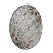 Aquarell Ivory Blue Flowers Dartboard Dartscheibe (Vorderseite Links)