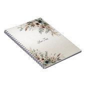 Aquarell Ivory Blue Flowers Notebook Notizblock (Rechte Seite)