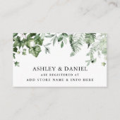 Aquarell Ivy Ferns Sage Green Wedding Registry Begleitkarte (Vorderseite)