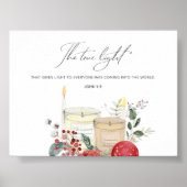 Aquarell John 1:9 Weihnachtsbibels Poster (Vorne)