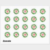 Aquarell Join Pine Wreath Holiday Sticker (Blatt)