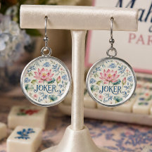 Aquarell Joker Mahjong Floral Elegantes Geschenk