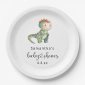 Aquarell-Junge-Dinosaurier-Baby-Party Pappteller (Vorderseite)