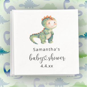 Aquarell-Junge-Dinosaurier-Baby-Party Serviette