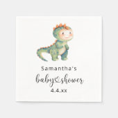 Aquarell-Junge-Dinosaurier-Baby-Party Serviette (Vorderseite)
