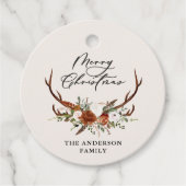 Aquarell Junggebliebene frohe Weihnachten Geschenkanhänger (Vorderseite)