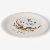 Aquarell Junggebliebene frohe Weihnachten Pappteller (Schrägansicht)