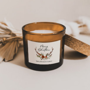 Aquarell Junggebliebene frohe Weihnachten Rechteckiger Aufkleber