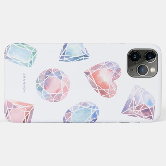 Aquarell-Juwelen Case-Mate iPhone Hülle (Rückseite (Horizontal))