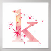 Aquarell K Poster (Vorne)