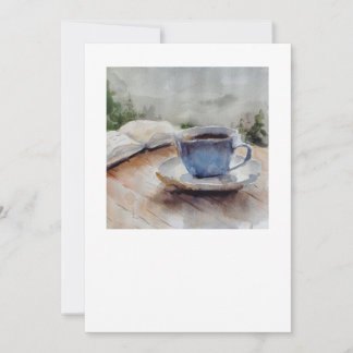 Aquarell-Kaffee-Notizkarte Dankeskarte