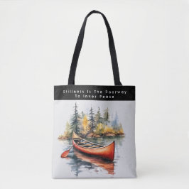 Aquarell-Kajak auf dem See Tasche