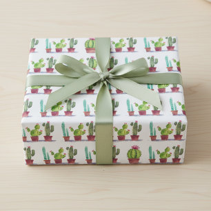 Aquarell-Kakteen-Geschenkpapier Geschenkpapier