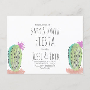 Aquarell-Kakteenpflanzen Handgemalte Babyparty-Ein Postkarte