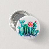 Aquarell Kaktus Button (Vorne & Hinten)