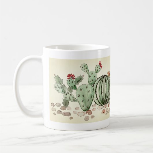 Aquarell, Kaktus Kaffeetasse (Links)
