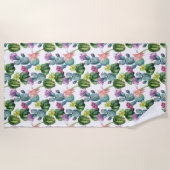 Aquarell-Kaktus-Kunst-Muster Strandtuch (Vorderseite)