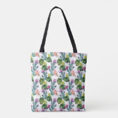 Aquarell-Kaktus-Kunst-Muster Tasche (Rückseite)