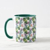 Aquarell-Kaktus-Kunst-Muster Tasse (Links)