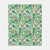 Aquarell-Kaktus-Muster Fleecedecke (Vorderseite)