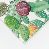 Aquarell-Kaktus-Muster Fleecedecke (Ecke)