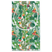 Aquarell-Kaktus-Muster Kleine Geschenktüte (Rückseite)