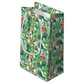 Aquarell-Kaktus-Muster Kleine Geschenktüte (Rückseite Schrägansicht)