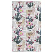 Aquarell-Kaktus-Muster Kleine Geschenktüte (Rückseite)