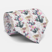Aquarell-Kaktus-Muster Krawatte (Gerollt)
