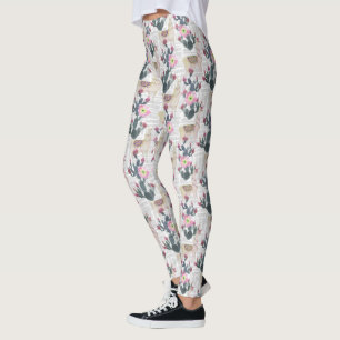 Aquarell-Kaktus-Muster Leggings