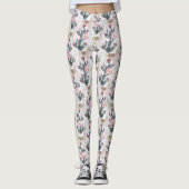 Aquarell-Kaktus-Muster Leggings (Vorderseite)