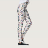 Aquarell-Kaktus-Muster Leggings (Rechts)