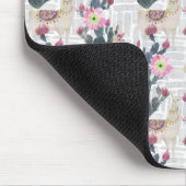 Aquarell-Kaktus-Muster Mousepad (Ecke)