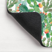 Aquarell-Kaktus-Muster Mousepad (Ecke)