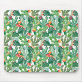 Aquarell-Kaktus-Muster Mousepad (Vorne)