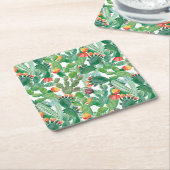 Aquarell-Kaktus-Muster Rechteckiger Pappuntersetzer (angewinkelt)