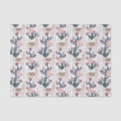 Aquarell-Kaktus-Muster Seidenpapier (Vorderseite)